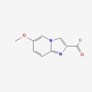 molecular formula C9H8N2O2 B12864881 6-Methoxyimidazo[1,2-a]pyridine-2-carbaldehyde 