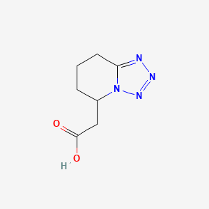 molecular formula C7H10N4O2 B12864890 2-(5,6,7,8-Tetrahydrotetrazolo[1,5-a]pyridin-5-yl)acetic acid 