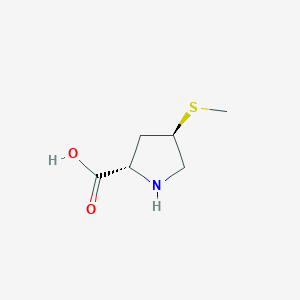 molecular formula C6H11NO2S B12864894 (2S,4R)-4-(Methylthio)pyrrolidine-2-carboxylic acid 