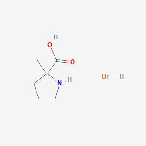 molecular formula C6H12BrNO2 B1286492 DL-alpha-Methylproline hbr 