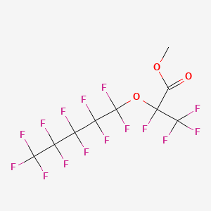 molecular formula C9H3F15O3 B12864940 Methyl 2,3,3,3-tetrafluoro-2-[(undecafluoropentyl)oxy]propanoate CAS No. 220369-95-9