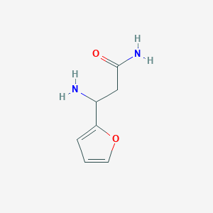 molecular formula C7H10N2O2 B12864948 3-Amino-3-(furan-2-yl)propanamide 