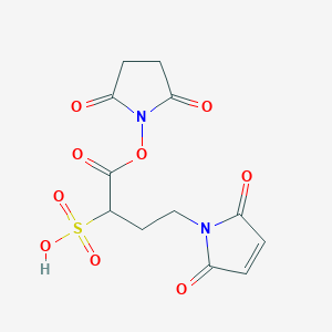 molecular formula C12H12N2O9S B12864954 4-(2,5-Dioxo-2,5-dihydro-1H-pyrrol-1-yl)-1-((2,5-dioxopyrrolidin-1-yl)oxy)-1-oxobutane-2-sulfonic acid 