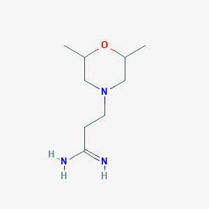 molecular formula C9H19N3O B12864960 3-(2,6-Dimethylmorpholin-4-yl)propanamidine 