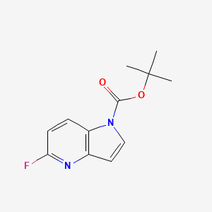 molecular formula C12H13FN2O2 B12864969 tert-Butyl 5-fluoro-1H-pyrrolo[3,2-b]pyridine-1-carboxylate 