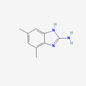 molecular formula C9H11N3 B1286498 4,6-二甲基-1H-苯并咪唑-2-胺 CAS No. 67469-39-0