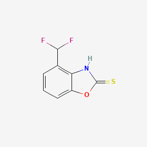 molecular formula C8H5F2NOS B12865014 4-(Difluoromethyl)benzo[d]oxazole-2-thiol 