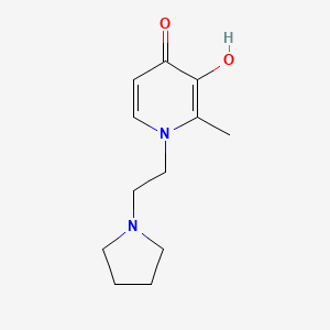 molecular formula C12H18N2O2 B12865032 3-Hydroxy-2-methyl-1-(2-(pyrrolidin-1-yl)ethyl)pyridin-4(1H)-one 