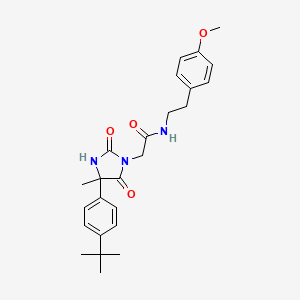 2-(4-(4-(tert-Butyl)phenyl)-4-methyl-2,5-dioxoimidazolidin-1-yl)-N-(4-methoxyphenethyl)acetamide