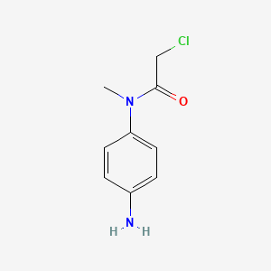 molecular formula C9H11ClN2O B1286511 N-(4-aminophenyl)-2-chloro-N-methylAcetamide CAS No. 855860-75-2