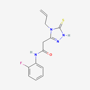 molecular formula C13H13FN4OS B12865117 2-(4-Allyl-5-mercapto-4H-[1,2,4]triazol-3-yl)-N-(2-fluoro-phenyl)-acetamide 