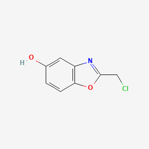 molecular formula C8H6ClNO2 B12865130 2-(Chloromethyl)-5-hydroxybenzo[d]oxazole 