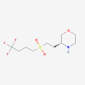 molecular formula C10H18F3NO3S B12865154 (3R)-3-[2-(4,4,4-Trifluorobutylsulfonyl)ethyl]morpholine 