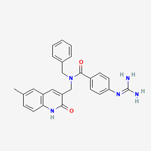 N-Benzyl-4-guanidino-N-((6-methyl-2-oxo-1,2-dihydroquinolin-3-yl)methyl)benzamide