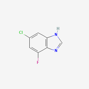 molecular formula C7H4ClFN2 B12865164 5-Chloro-7-fluoro-1H-benzimidazole 