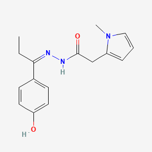 N'-(1-(4-Hydroxyphenyl)propylidene)-2-(1-methyl-1H-pyrrol-2-yl)acetohydrazide