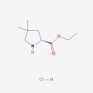 Ethyl (R)-4,4-dimethylpyrrolidine-2-carboxylate hydrochloride