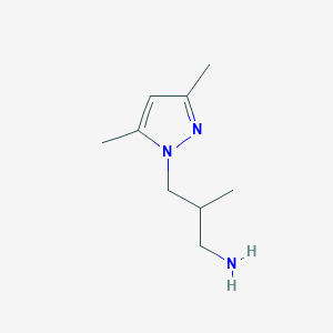 3-(3,5-dimethyl-1H-pyrazol-1-yl)-2-methylpropan-1-amine