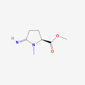 molecular formula C7H12N2O2 B12865350 (S)-Methyl 5-imino-1-methylpyrrolidine-2-carboxylate CAS No. 740039-33-2