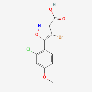 4-Bromo-5-(2-chloro-4-methoxyphenyl)isoxazole-3-carboxylic acid