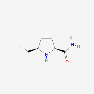 molecular formula C7H14N2O B12865444 (2S,5S)-5-Ethylpyrrolidine-2-carboxamide 