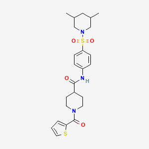 N-(4-((3,5-Dimethylpiperidin-1-yl)sulfonyl)phenyl)-1-(thiophene-2-carbonyl)piperidine-4-carboxamide