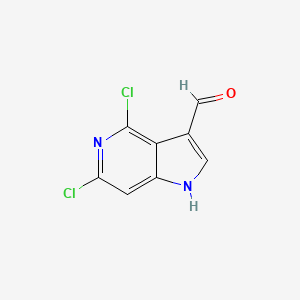 molecular formula C8H4Cl2N2O B12865643 4,6-Dichloro-1H-pyrrolo[3,2-c]pyridine-3-carbaldehyde 