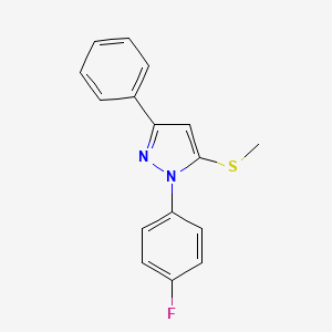 1-(4-Fluorophenyl)-5-(methylthio)-3-phenyl-1H-pyrazole