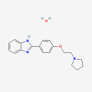 2-(4-(2-(Pyrrolidin-1-yl)ethoxy)phenyl)-1H-benzo[d]imidazole hydrate