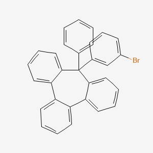 molecular formula C31H21Br B12865701 9-(3-Bromophenyl)-9-phenyl-9H-tribenzo[a,c,e][7]annulene 