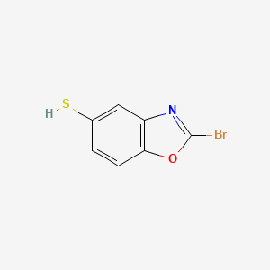 molecular formula C7H4BrNOS B12865732 2-Bromobenzo[d]oxazole-5-thiol 