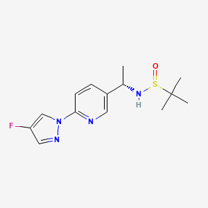 (R)-N-((S)-1-(6-(4-Fluoro-1H-pyrazol-1-yl)pyridin-3-yl)ethyl)-2-methylpropane-2-sulfinamide