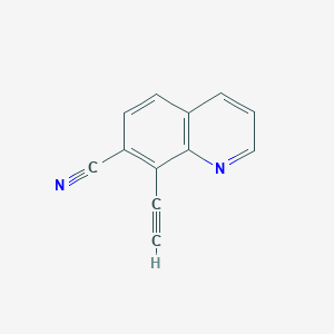 molecular formula C12H6N2 B12865946 8-Ethynylquinoline-7-carbonitrile 