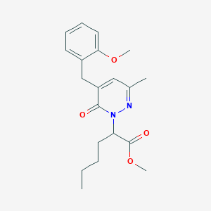 methyl 2-(5-(2-methoxybenzyl)-3-methyl-6-oxopyridazin-1(6H)-yl)hexanoate