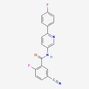 5-Cyano-2-fluoro-N-(6-(4-fluorophenyl)pyridin-3-yl)benzamide