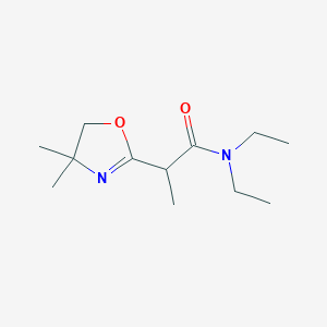 molecular formula C12H22N2O2 B12865985 2-(4,4-Dimethyl-4,5-dihydrooxazol-2-yl)-N,N-diethylpropanamide 