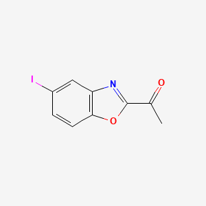 molecular formula C9H6INO2 B12865986 1-(5-Iodobenzo[d]oxazol-2-yl)ethanone 