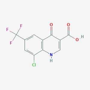 8-Chloro-4-hydroxy-6-(trifluoromethyl)quinoline-3-carboxylic acid