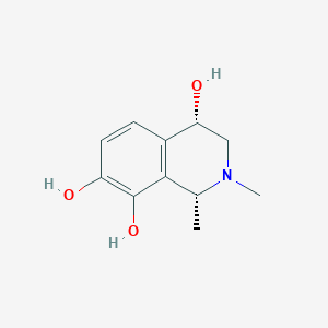 molecular formula C11H15NO3 B12866145 (1R,4S)-1,2-Dimethyl-1,2,3,4-tetrahydroisoquinoline-4,7,8-triol 