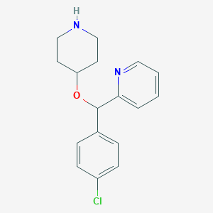 molecular formula C17H19ClN2O B128662 2-((4-氯苯基)(哌啶-4-氧基)甲基)吡啶 CAS No. 122368-54-1
