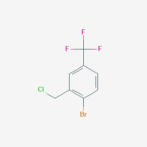 molecular formula C8H5BrClF3 B1286632 1-Bromo-2-(chloromethyl)-4-(trifluoromethyl)benzene CAS No. 869725-54-2
