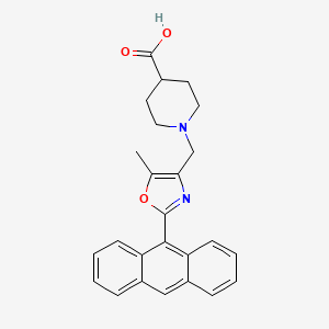 1-((2-(Anthracen-9-yl)-5-methyloxazol-4-yl)methyl)piperidine-4-carboxylic acid