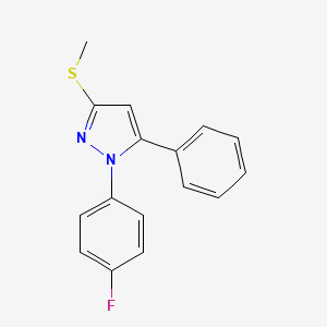 1-(4-Fluorophenyl)-3-methylthio-5-phenyl-1H-pyrazole