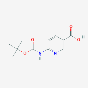 molecular formula C11H14N2O4 B1286672 6-[(叔丁氧羰基)氨基]烟酸 CAS No. 231958-14-8