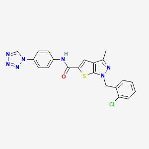 N-(4-(1H-Tetrazol-1-yl)phenyl)-1-(2-chlorobenzyl)-3-methyl-1H-thieno[2,3-c]pyrazole-5-carboxamide