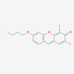 molecular formula C17H14I2O3 B1286684 2,4-Diiodo-6-butoxy-3H-xanthen-3-one 
