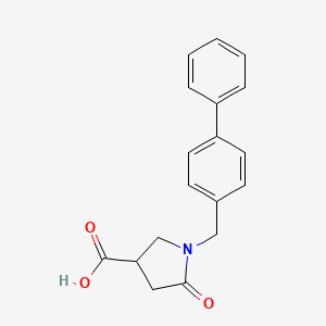 3-Pyrrolidinecarboxylic acid, 1-([1,1'-biphenyl]-4-ylmethyl)-5-oxo-