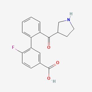 6-Fluoro-2'-(pyrrolidine-3-carbonyl)-[1,1'-biphenyl]-3-carboxylic acid