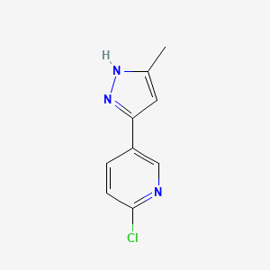 Pyridine, 2-chloro-5-(5-methyl-1H-pyrazol-3-yl)-