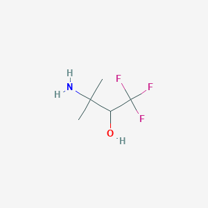 molecular formula C5H10F3NO B1286703 3-amino-1,1,1-trifluoro-3-methylbutan-2-ol 